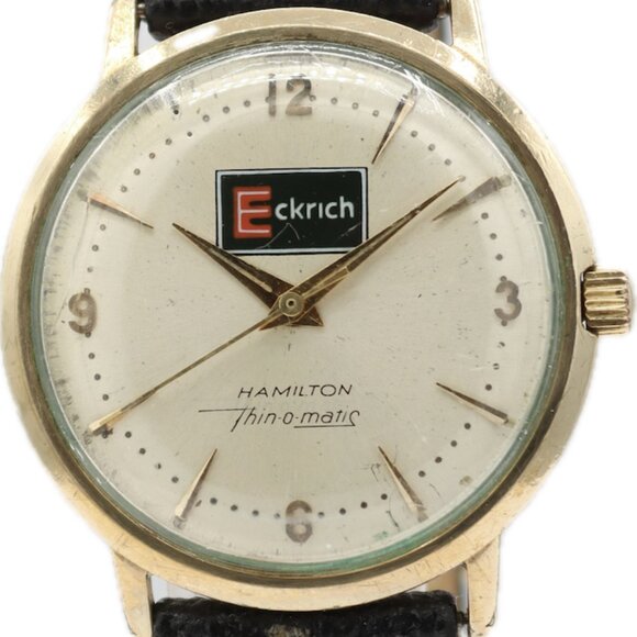 Vintage 33mm Hamilton Thin-O-Matic Men's Automatic Wristwatch USA Gold Filled - Picture 1 of 4